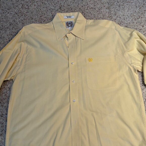 Cinch Mens Yellow Long Sleeve Cotton Shirt Size Small - Picture 5 of 10
